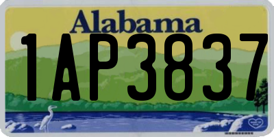 AL license plate 1AP3837