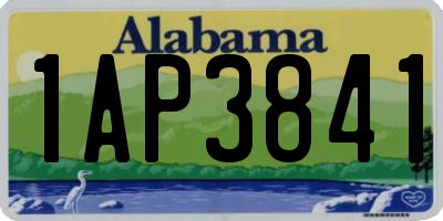 AL license plate 1AP3841