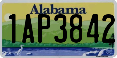 AL license plate 1AP3842