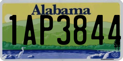 AL license plate 1AP3844