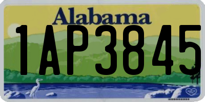 AL license plate 1AP3845