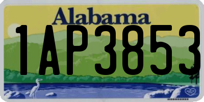 AL license plate 1AP3853