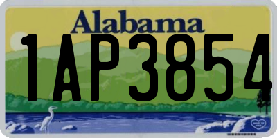AL license plate 1AP3854