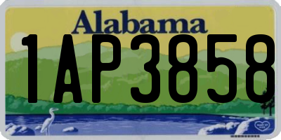 AL license plate 1AP3858