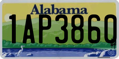 AL license plate 1AP3860