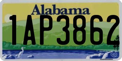 AL license plate 1AP3862