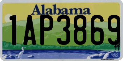 AL license plate 1AP3869