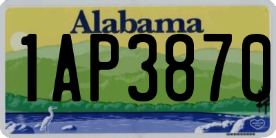 AL license plate 1AP3870