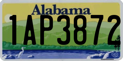 AL license plate 1AP3872