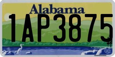 AL license plate 1AP3875