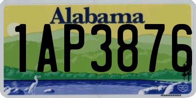 AL license plate 1AP3876