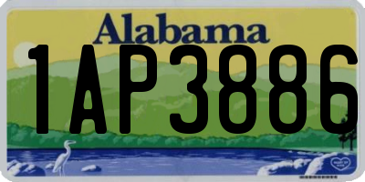 AL license plate 1AP3886