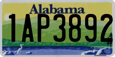 AL license plate 1AP3892