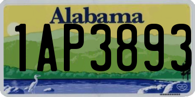 AL license plate 1AP3893