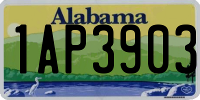 AL license plate 1AP3903