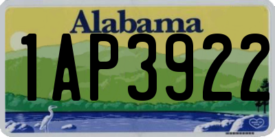 AL license plate 1AP3922