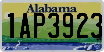 AL license plate 1AP3923