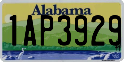 AL license plate 1AP3929