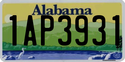 AL license plate 1AP3931
