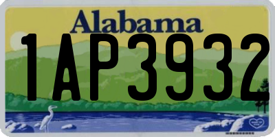 AL license plate 1AP3932