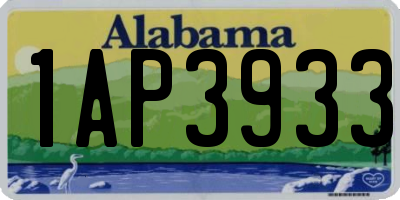 AL license plate 1AP3933