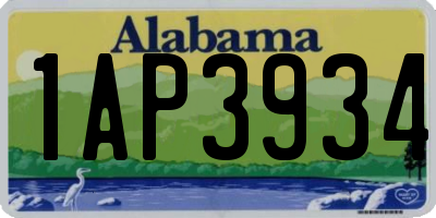 AL license plate 1AP3934