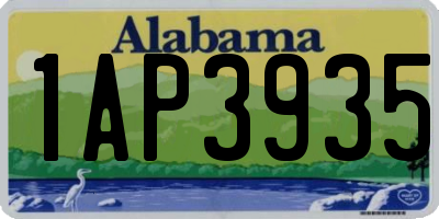 AL license plate 1AP3935
