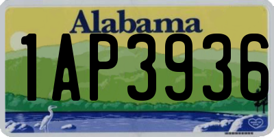 AL license plate 1AP3936