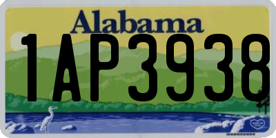 AL license plate 1AP3938