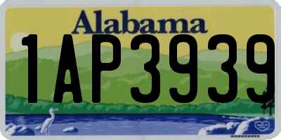 AL license plate 1AP3939
