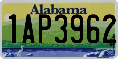 AL license plate 1AP3962