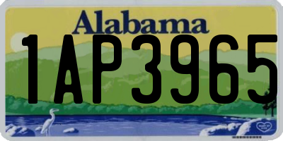 AL license plate 1AP3965