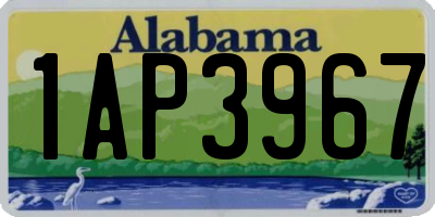 AL license plate 1AP3967