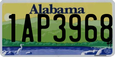 AL license plate 1AP3968