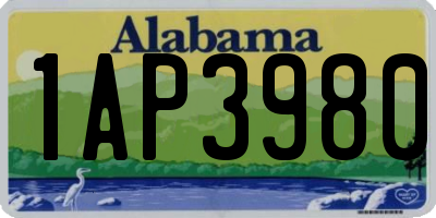 AL license plate 1AP3980