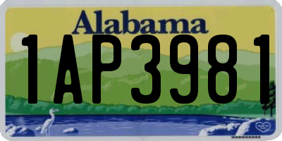 AL license plate 1AP3981