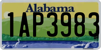 AL license plate 1AP3983