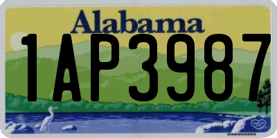 AL license plate 1AP3987