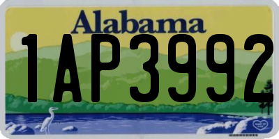 AL license plate 1AP3992