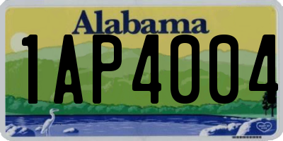 AL license plate 1AP4004