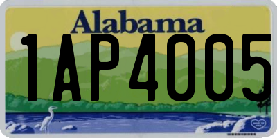 AL license plate 1AP4005