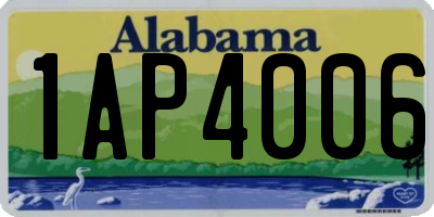 AL license plate 1AP4006