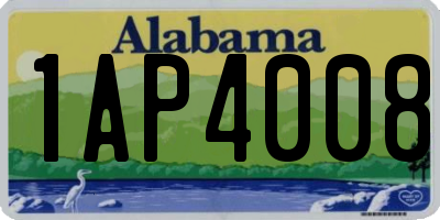 AL license plate 1AP4008