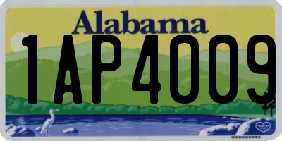 AL license plate 1AP4009