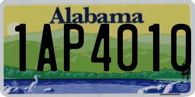 AL license plate 1AP4010
