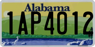 AL license plate 1AP4012