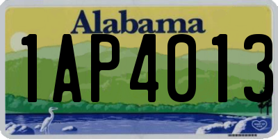 AL license plate 1AP4013