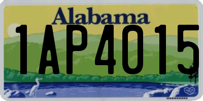 AL license plate 1AP4015