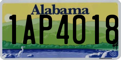AL license plate 1AP4018