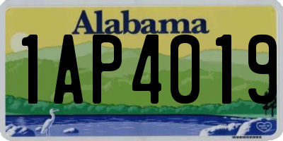 AL license plate 1AP4019